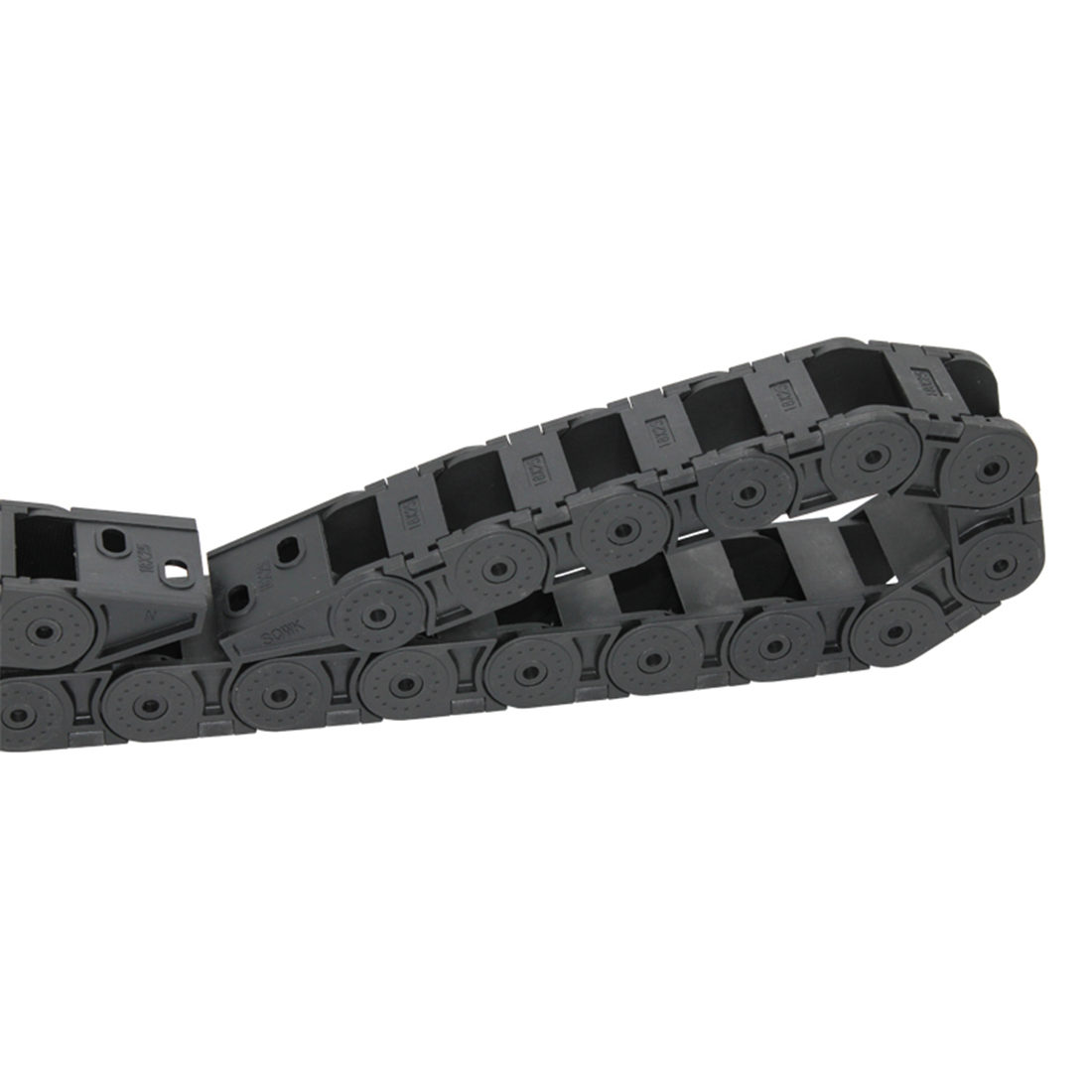 18*25 MT type opening outside the radius bridge type plastic nylon drag chain